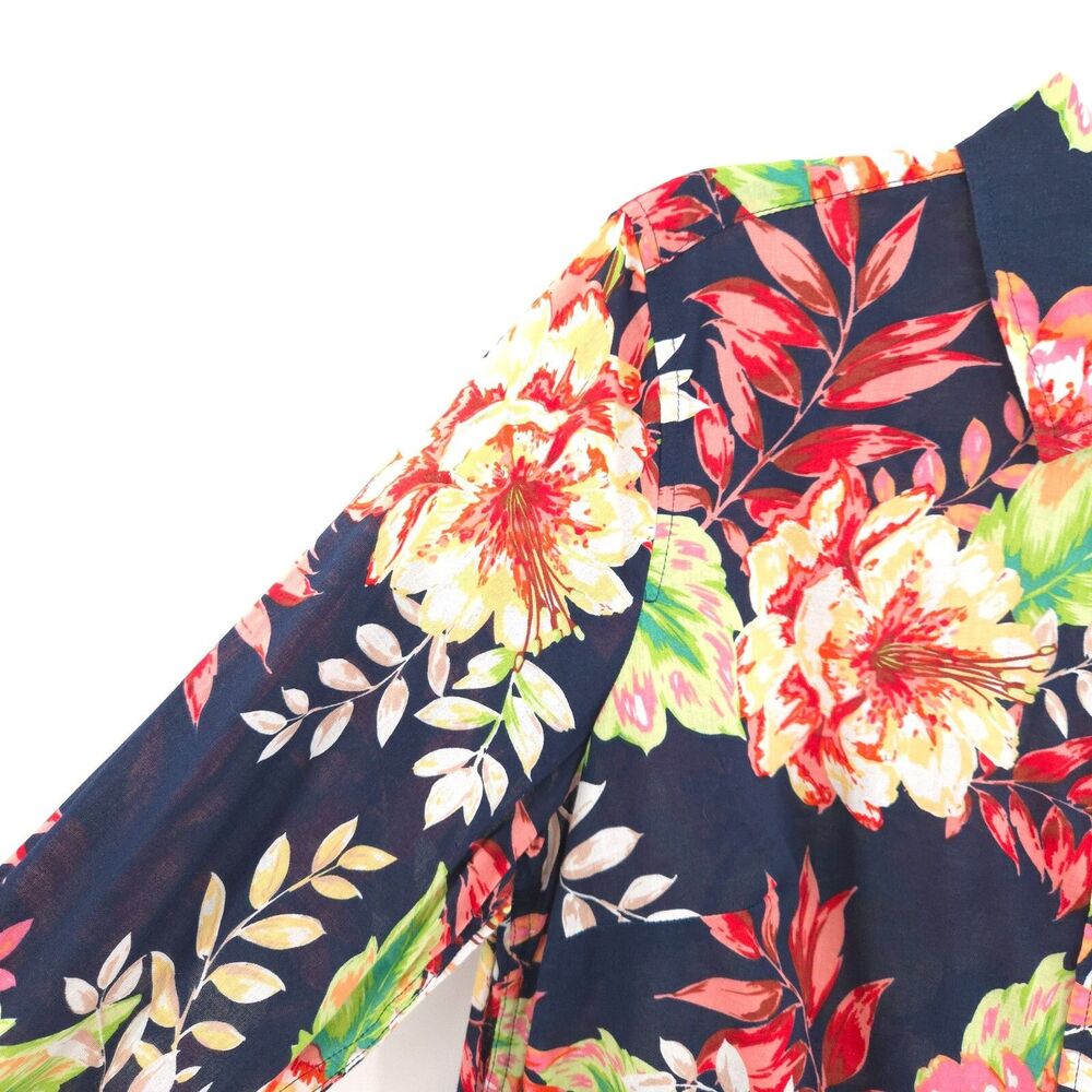 Talbots floral button down Size M 100% cotton - image 2